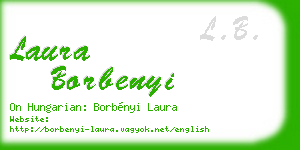 laura borbenyi business card